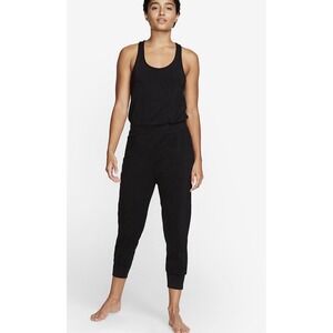 Nike Dri-Fit Racerback Athleisure Black Jumpsuit Women's 1X Relaxed Pockets
